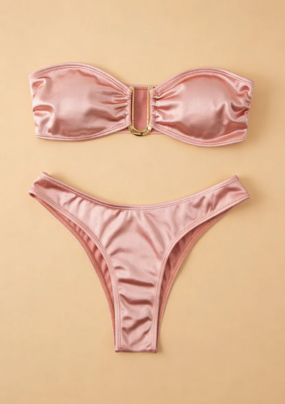 Bikini bez ramiączek z regulowanymi wkładkami