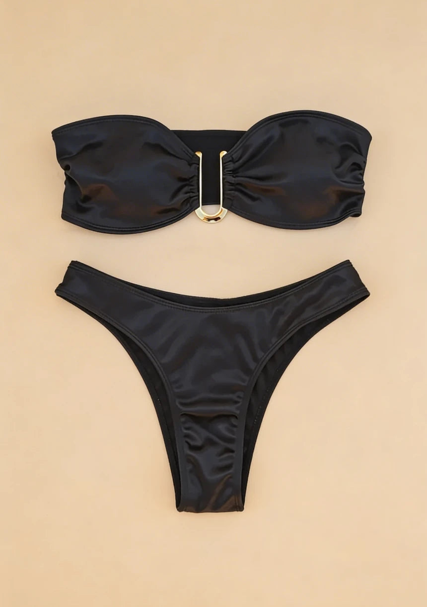 Bikini bez ramiączek z regulowanymi wkładkami