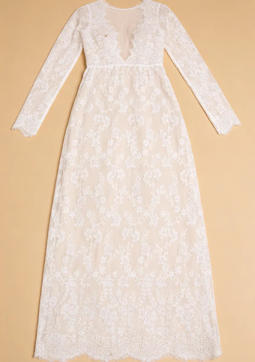 Długa koronkowa koszula nocna