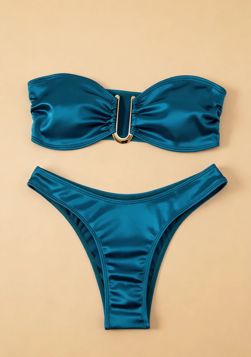 Bikini bez ramiączek z regulowanymi wkładkami