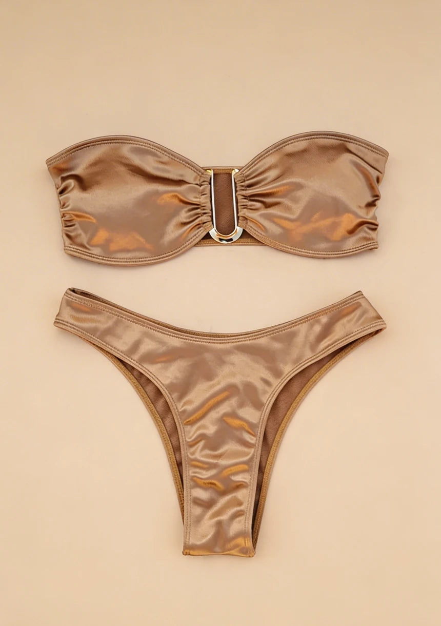 Bikini bez ramiączek z regulowanymi wkładkami