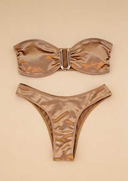 Bikini bez ramiączek z regulowanymi wkładkami