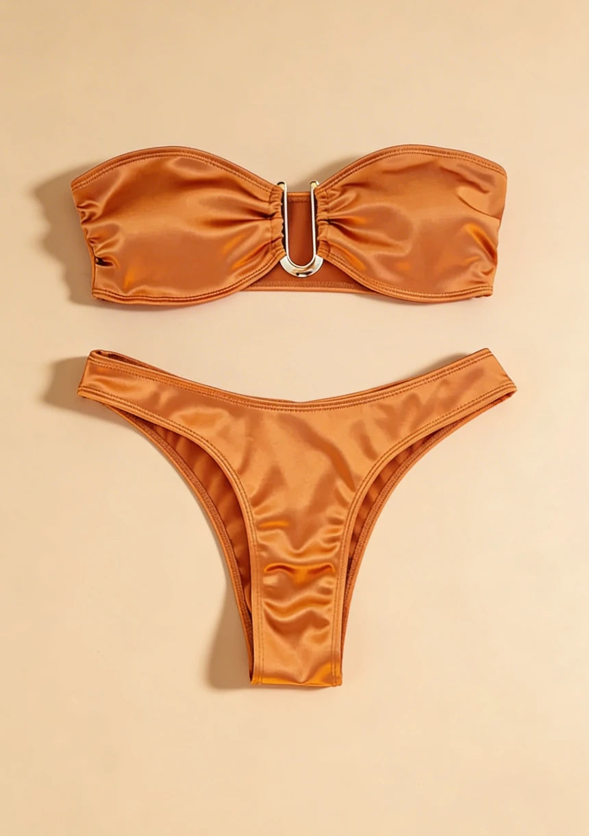 Bikini bez ramiączek z regulowanymi wkładkami