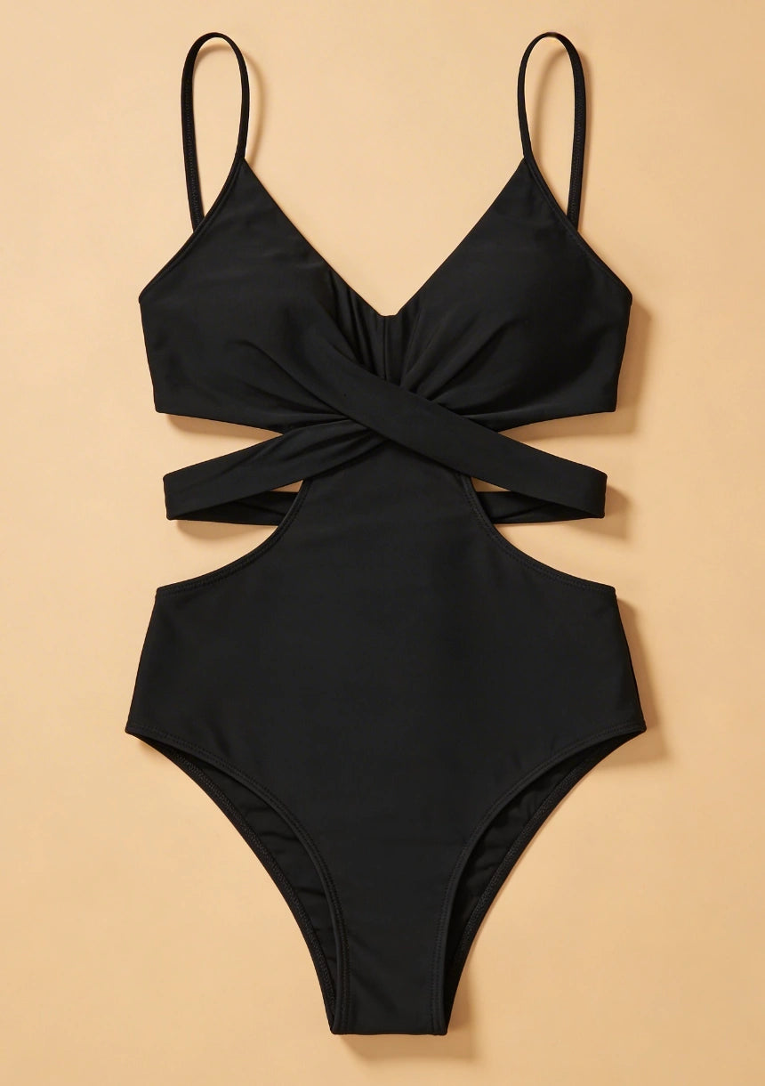 Wycięty strój jednoczęściowy push-up