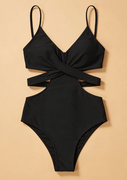 Wycięty strój jednoczęściowy push-up