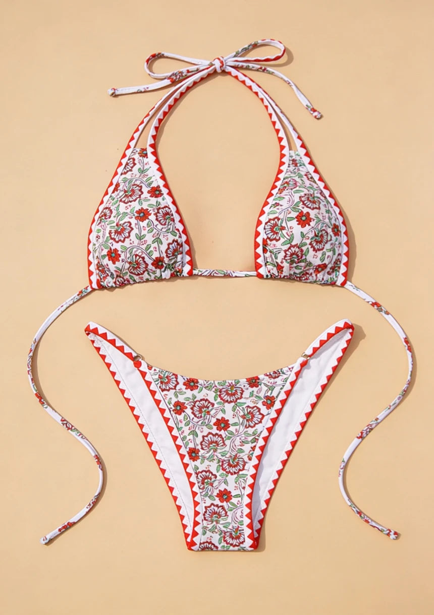 Wzorzysty strój kąpielowy