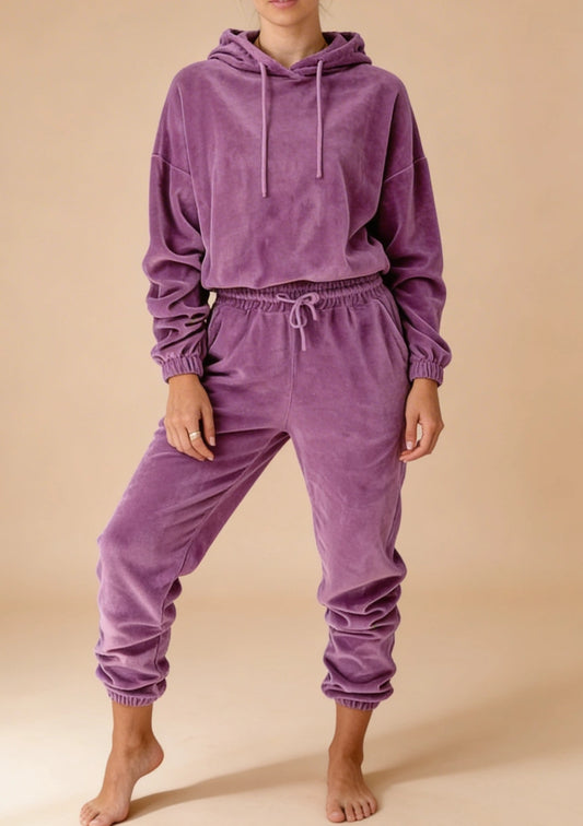 Welurowy komplet sportowy