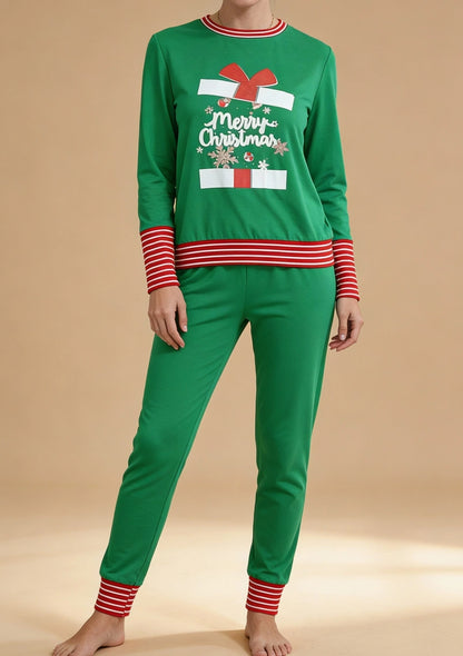 Świąteczna piżama damska z długim rękawem