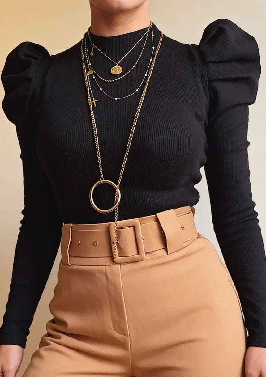 Body z bufiastymi rękawami