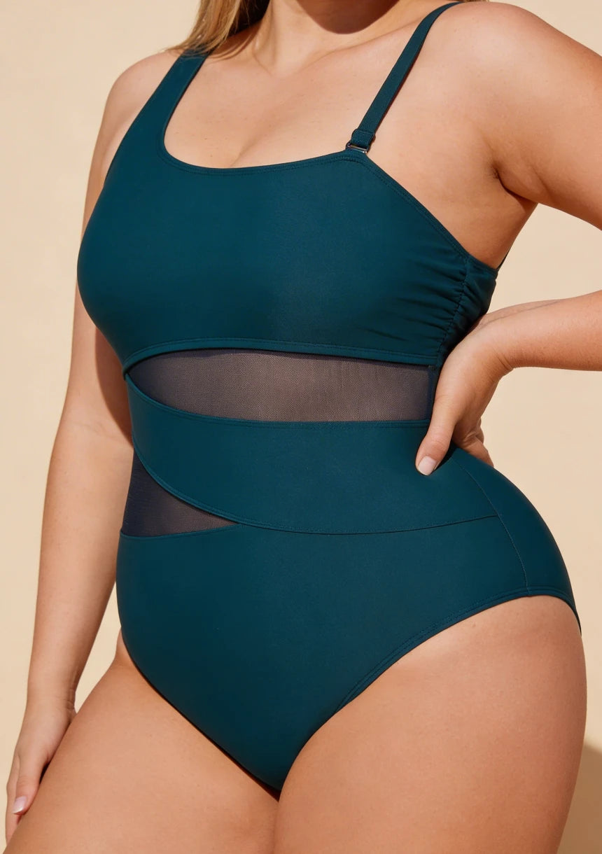 Strój kąpielowy plus size z regulowanymi ramiączkami
