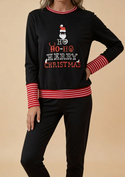 Świąteczna piżama damska z długim rękawem