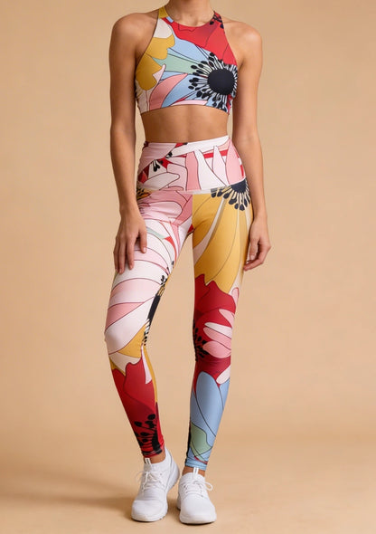 Sportowy komplet w kwiaty