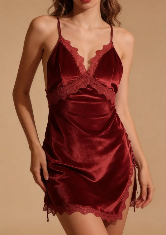 Asymetryczna koszula nocna na ramiączkach