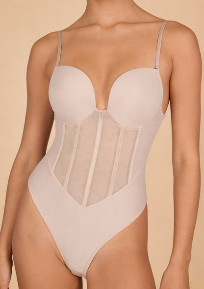 Body gorsetowe z zapięciem w kroku