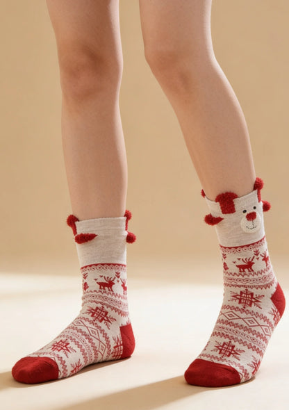Skarpety damskie w świąteczne wzory