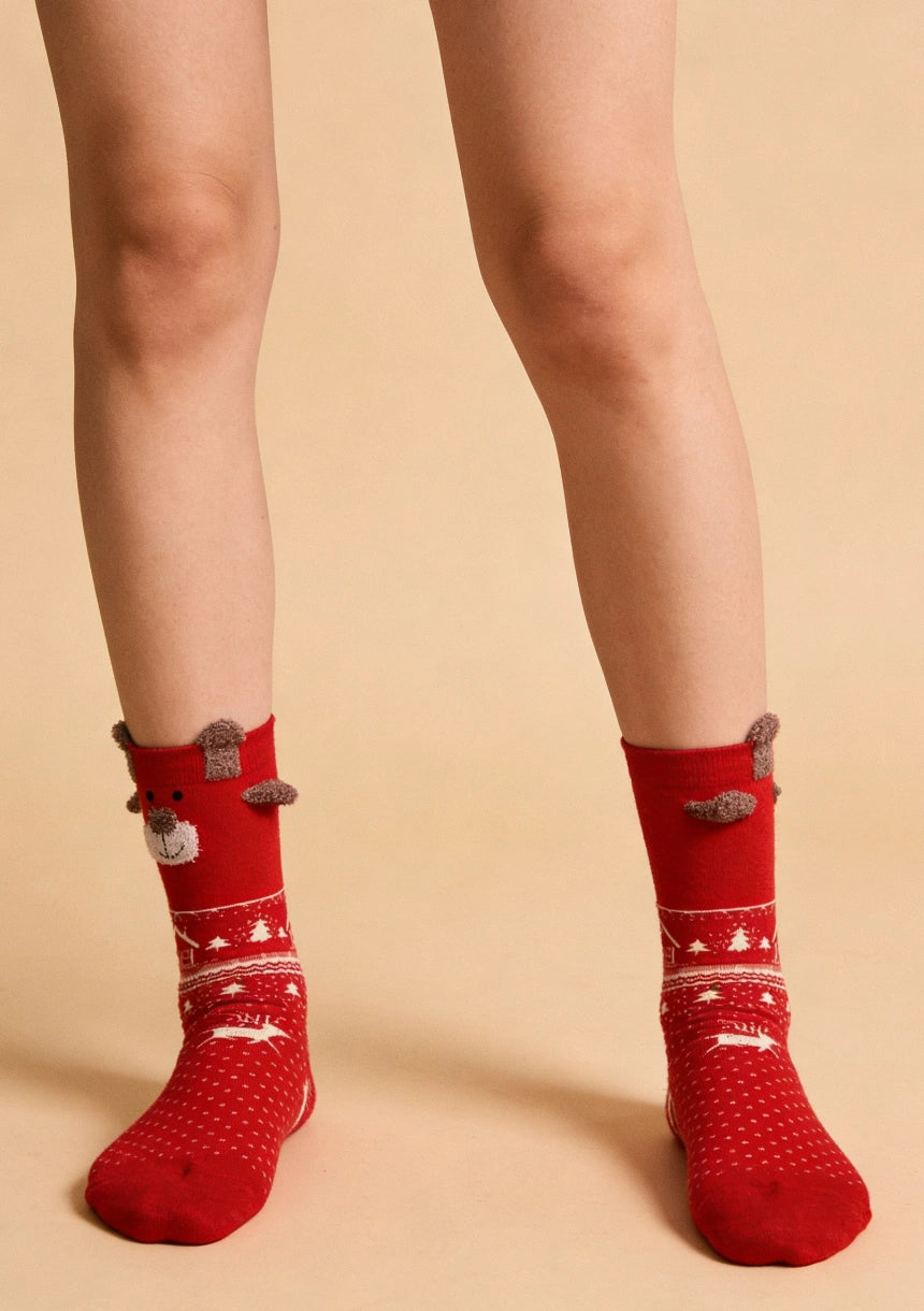 Skarpety damskie w świąteczne wzory
