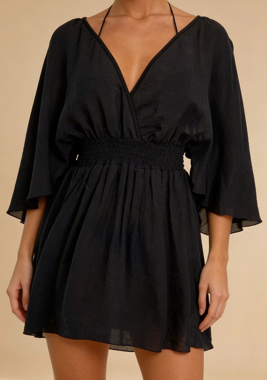 Sukienka plażowa z gumką w talii