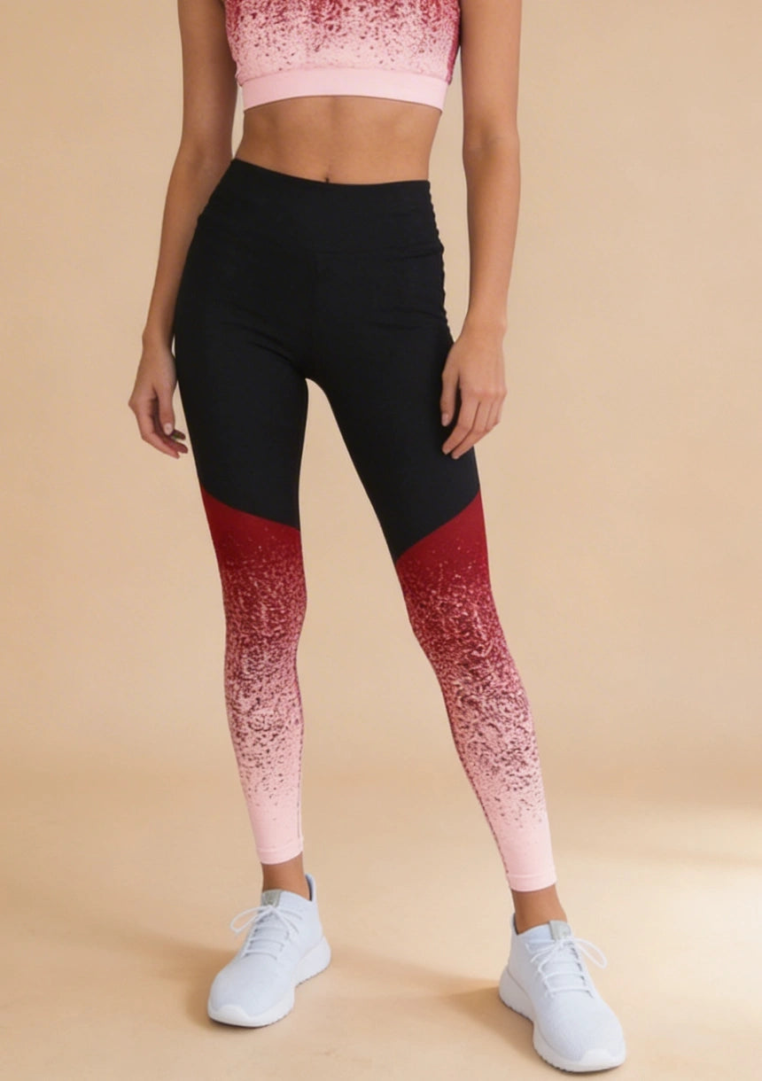 Legginsy sportowe motyw ombre