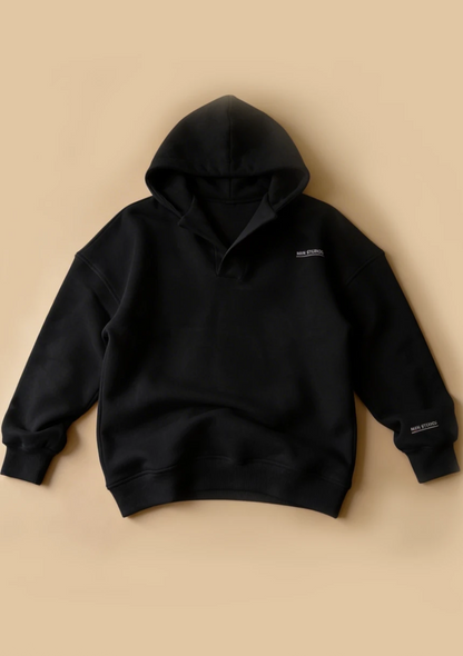 Luźna bluza oversize z kołnierzykiem