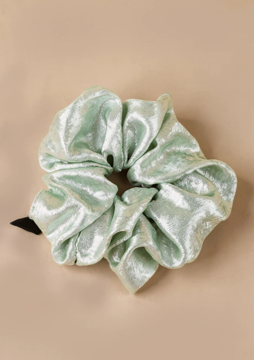 Frotka do włosów scrunchie połyskująca