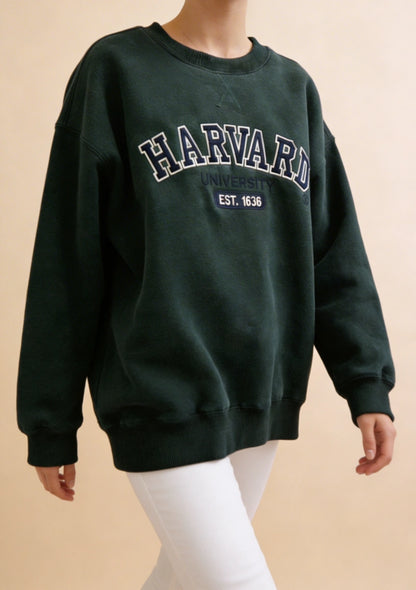 Bluza oversize crewneck Harvard University