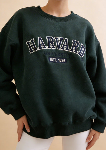 Bluza oversize crewneck Harvard University