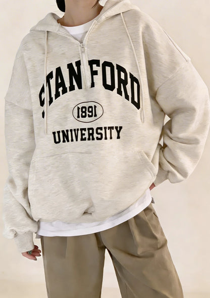 Luźna bluza z kapturem oversize Stanford University