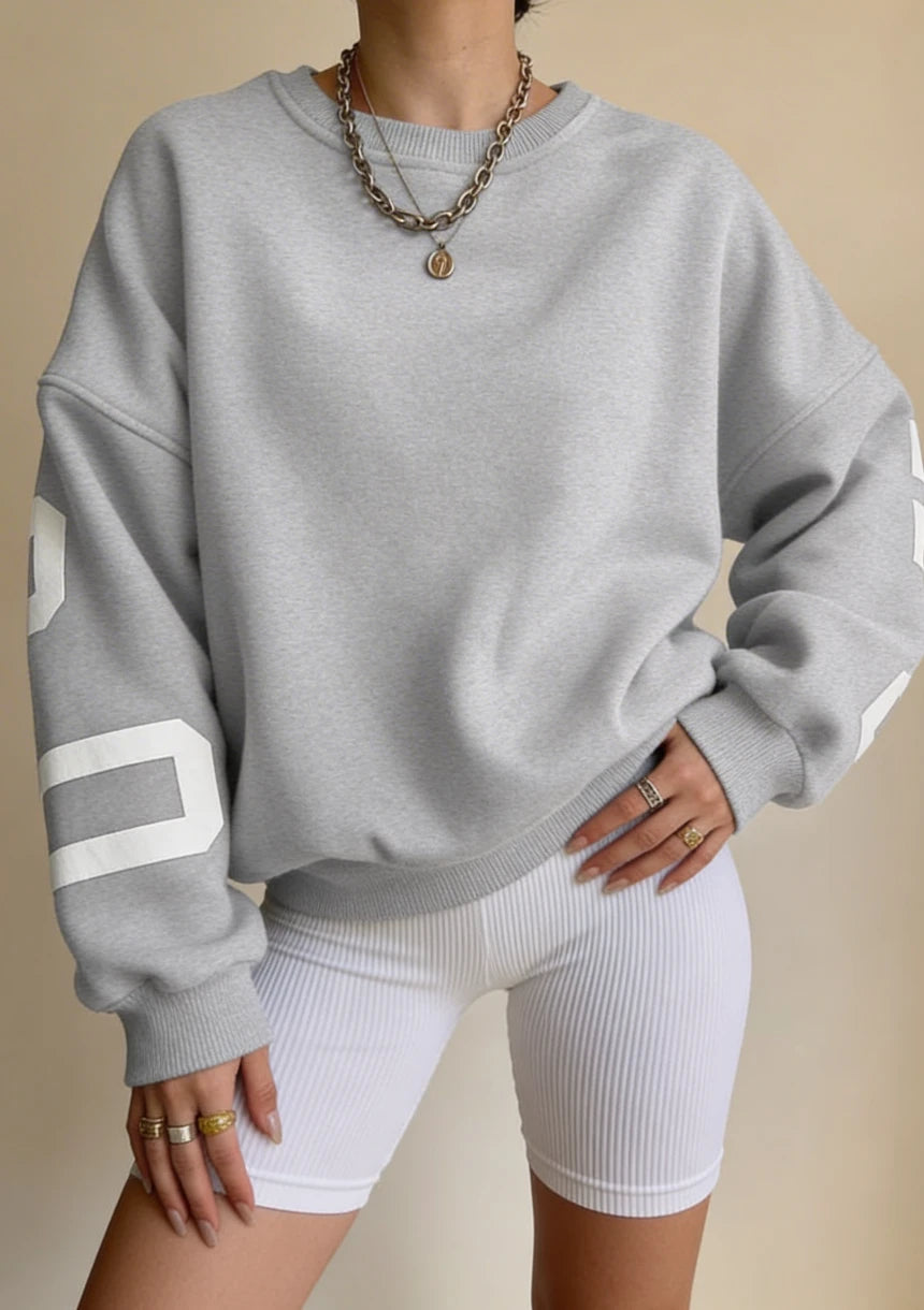 Luźna bluza oversize crewneck