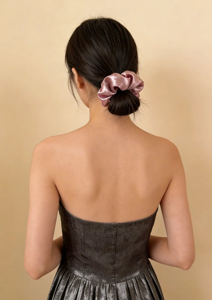 Frotka do włosów scrunchie połyskująca