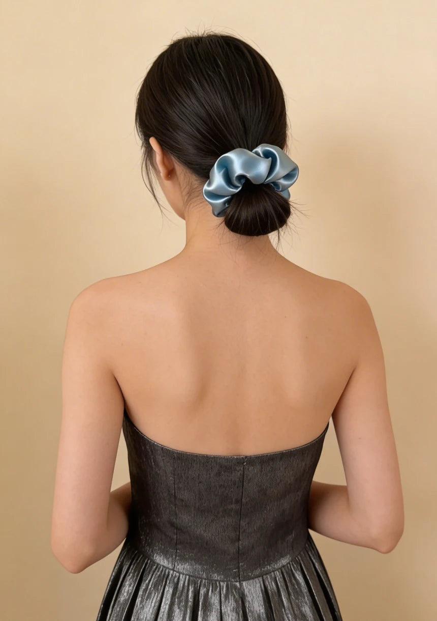 Frotka do włosów scrunchie połyskująca