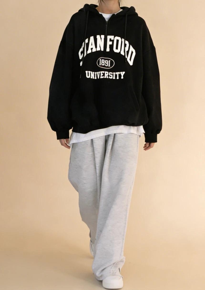 Luźna bluza z kapturem oversize Stanford University