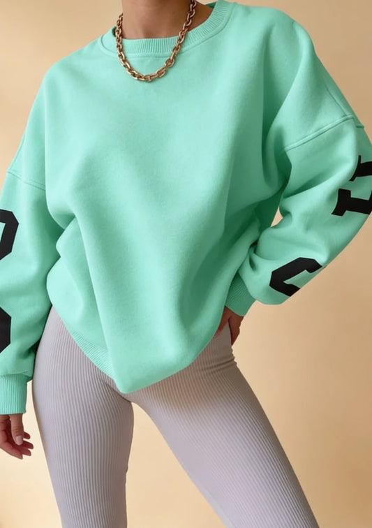 Luźna bluza oversize crewneck