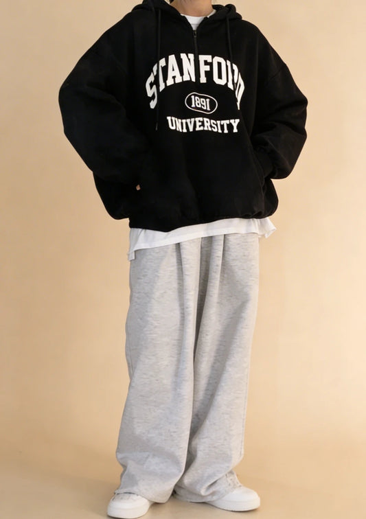 Luźna bluza z kapturem oversize Stanford University