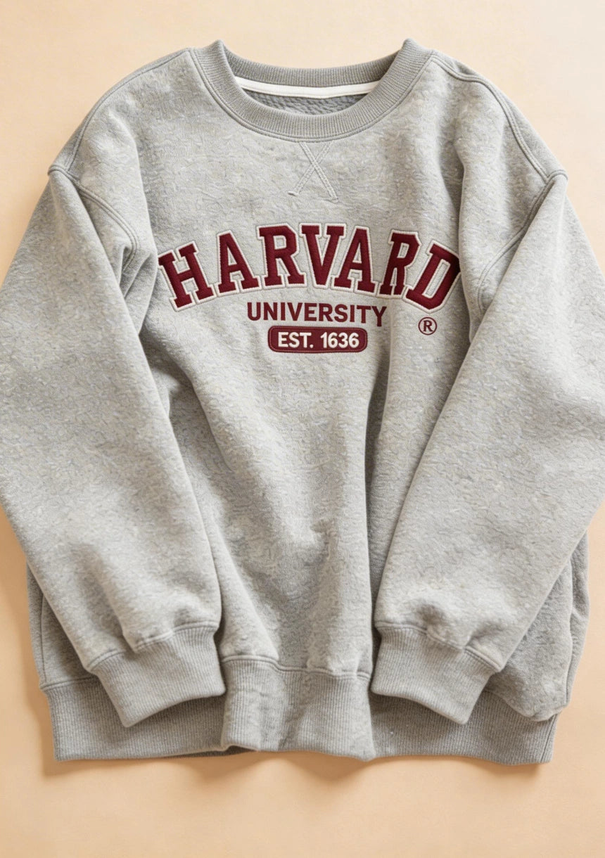 Bluza oversize crewneck Harvard University