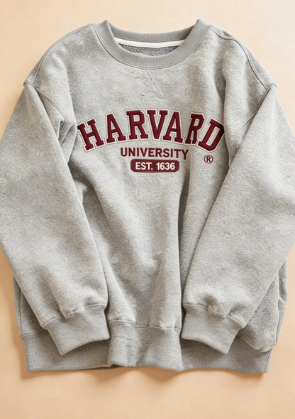 Bluza oversize crewneck Harvard University