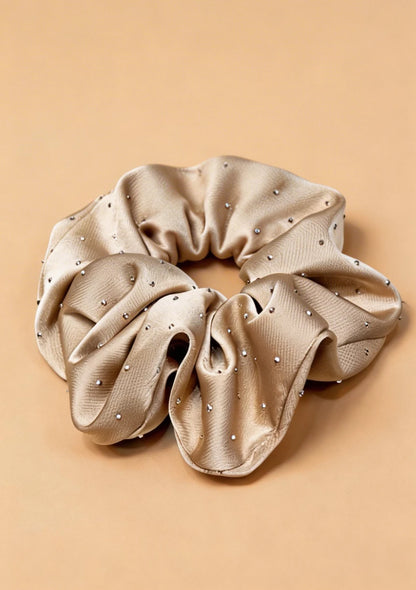 Frotka do włosów scrunchie z połyskującymi drobinkami