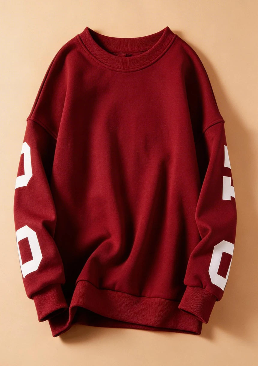 Luźna bluza oversize crewneck