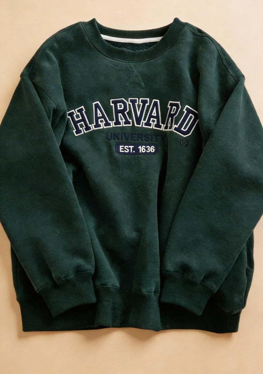 Bluza oversize crewneck Harvard University