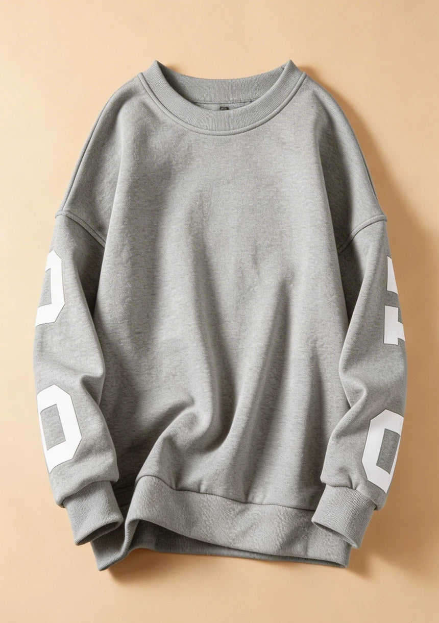 Luźna bluza oversize crewneck