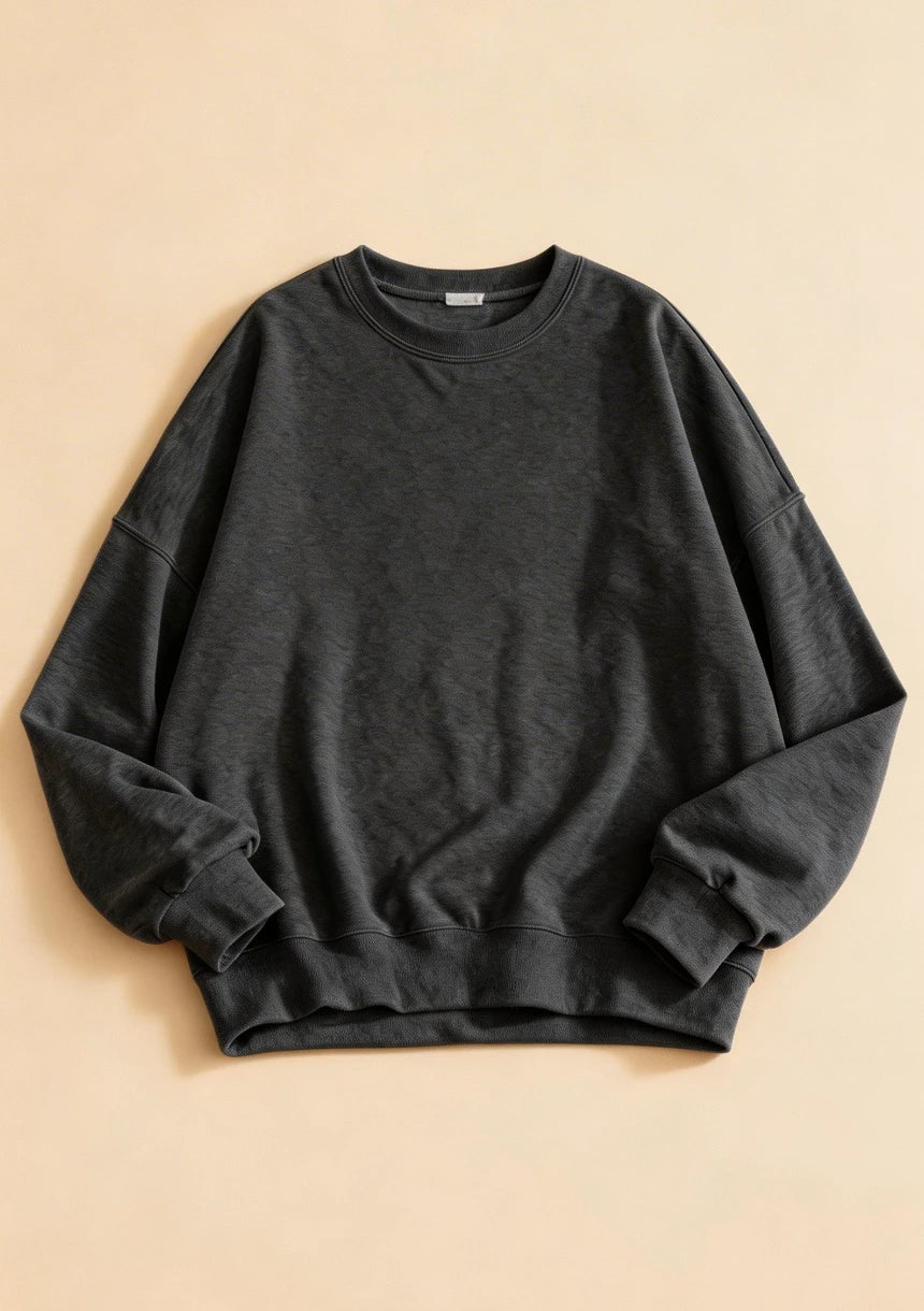 Luźna jednolita bluza oversize