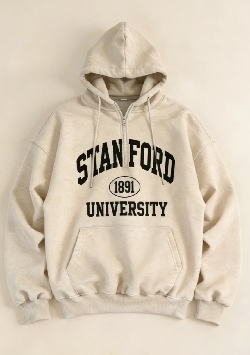 Luźna bluza z kapturem oversize Stanford University