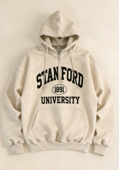 Luźna bluza z kapturem oversize Stanford University