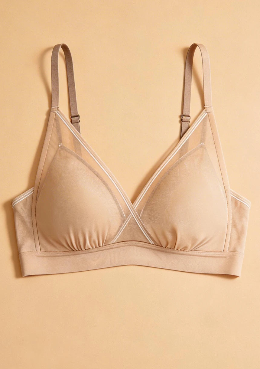 Miękki biustonosz bralette z siateczką