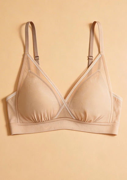 Miękki biustonosz bralette z siateczką