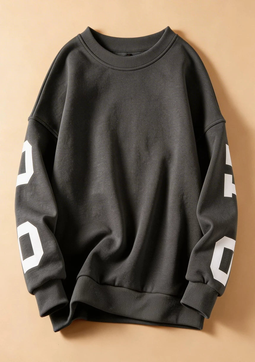 Luźna bluza oversize crewneck