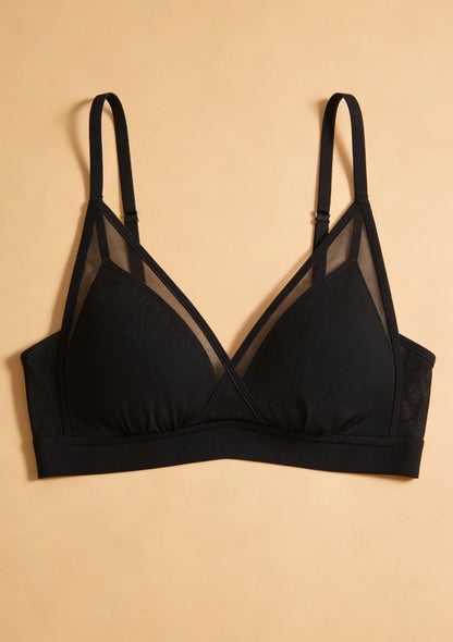 Miękki biustonosz bralette z siateczką