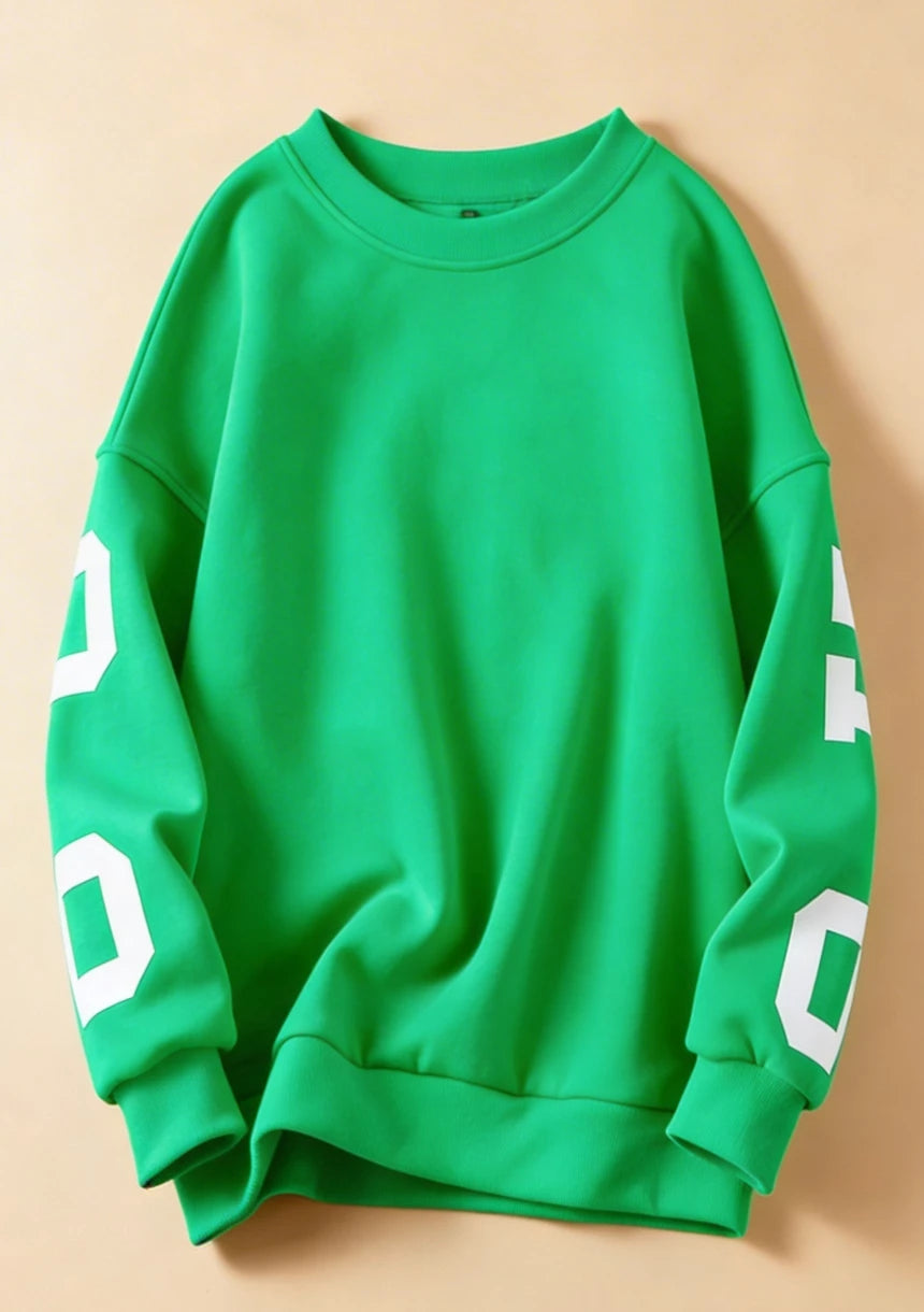 Luźna bluza oversize crewneck