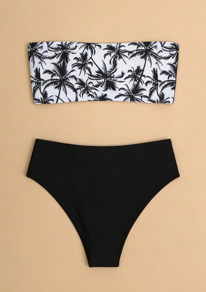 Strój kąpielowy dwuczęściowy biustonosz bandeau