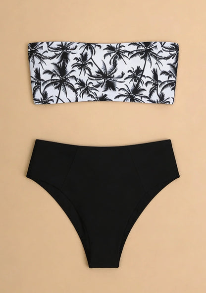 Strój kąpielowy dwuczęściowy biustonosz bandeau