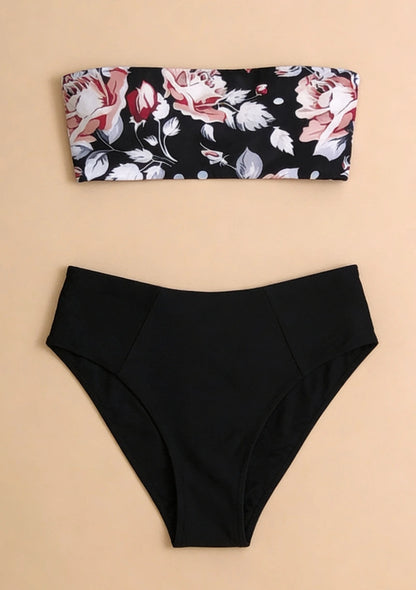 Strój kąpielowy dwuczęściowy biustonosz bandeau